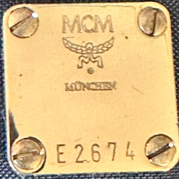 MCM Black Monogram Gold Hardware Box Kelly Top Handle Satchel Bag - Picture 15 of 15